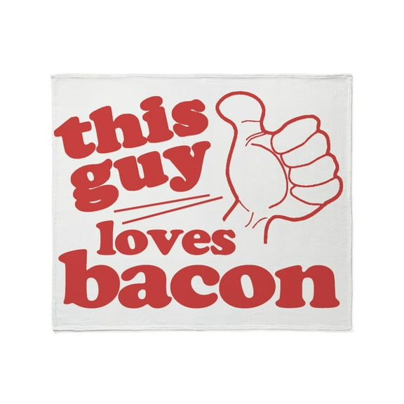 CafePress - This Guy Loves Bacon Throw Blanket - Soft Fleece Throw Blanket, 50"x60" for All Ages