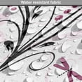 thumbnail image 5 of Dragonfly Dog Crate Cover, Shabby Form Floral Swirled Leaves and Florets Illustration, Easy to Use Pet Kennel Cover for Medium Large Dogs, 35" x 23" x 27", Pale Pink Dried Rose, by Ambesonne, 5 of 6