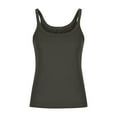 thumbnail image 6 of Wyobmus Tank Tops for Women Sleeveless Fitted Tank Shirts Spaghetti Straps form Fitting Scoop Neck Ribbed Knit Basic Cami Shirts Xs-2X Dark Gray, 6 of 6