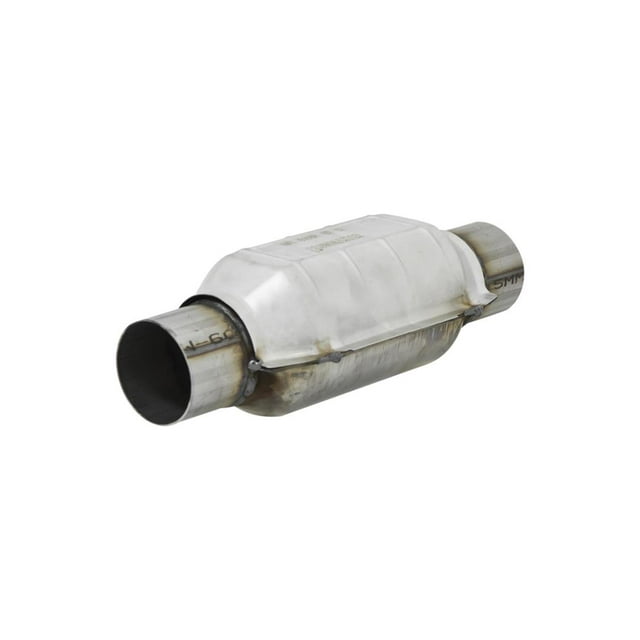 Flowmaster Catalytic Converter 2220125 222 Series; 4-1/4 Inch Diameter Stainless Steel Case; Single 2-1/2 Inch Slip Fit Inlet; Single 2-1/2 Inch Slip Fit Outlet; 12-3/4 Inch Overall Length