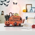 thumbnail image 3 of Decoraciones de madera de calabaza de Halloween, decoraciones navideñas para el hogar, diseño de escena de fiesta de bar, 3 of 5