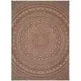 thumbnail image 3 of SAFAVIEH Courtyard Josiah Floral Medallion Indoor/Outdoor Area Rug, 6'7" x 6'7" Square, Light Beige/Terracotta, 3 of 8