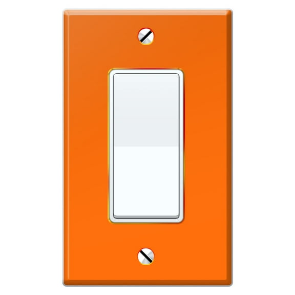 WIRESTER 1-Gang Decorator Light Switch Plate/Wall Plate Cover, Solid Orange