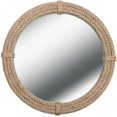 thumbnail image 1 of CRAFT INDIA Rustic Frame Round Rope Wall Mirror | Nautical Mirror for Farmhouse, Bedroom, Bathroom., 1 of 7