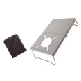 thumbnail image 4 of HLONK Folding Camping Table Aluminium Alloy for Outdoor Use Silver Compact Portable Easy Setup 25.6 x 19.7 Inches, 4 of 8