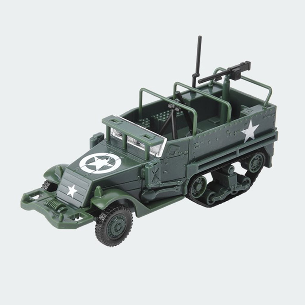 1:72 Half Track Armored Vehicle Toys 4D Assembly DIY Vehicle Model Kits 