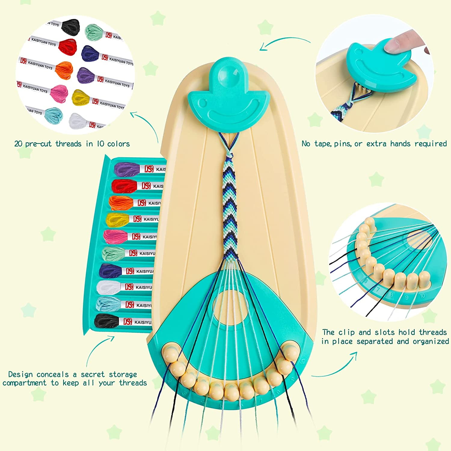 Iflove Friendship Bracelet Making Kit,Arts Crafts for Child Kids 6-12 Years,DIY Bracelet Making Kit Girls