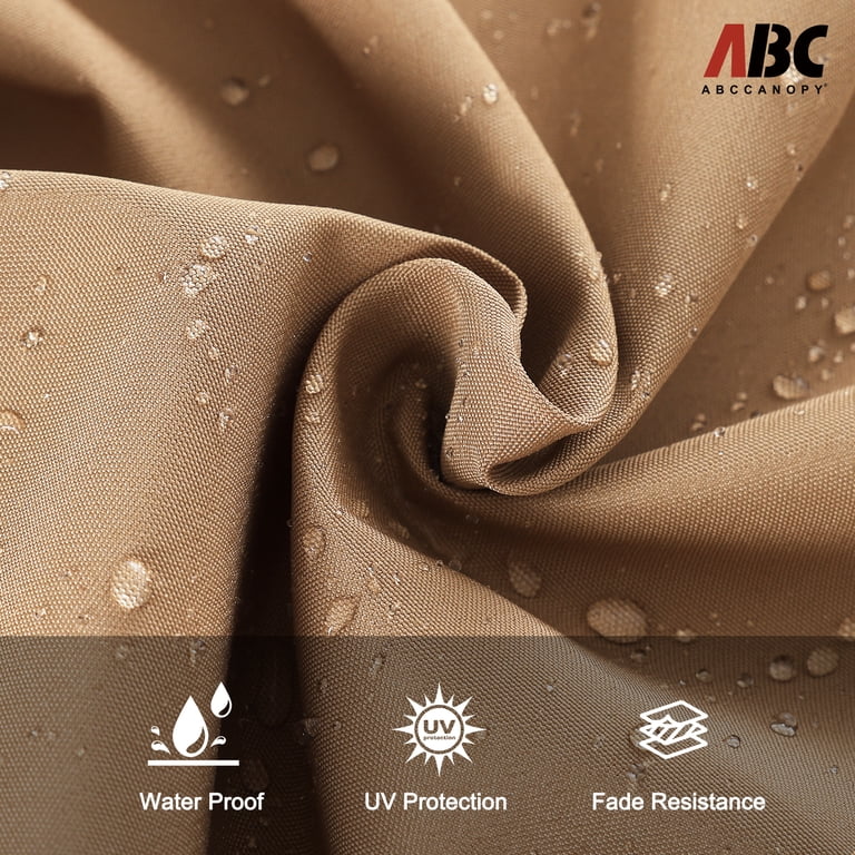 ABCCANOPY 7.5ft Market Patio Umbrella, Hand Push, Khaki photo 6