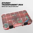 thumbnail image 5 of Fishing Tackle Box Plastic Clear Storage Organizer With Removable Dividers 3600 Trays Lure For Lures 4 Pack, 5 of 7