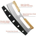 thumbnail image 3 of 14 Inch Pizza Cutter, Mezzaluna Chopper, Mezzaluna Salad Chopper, Pizza Cutter Rocker Knife With Wooden Handle, Large Pizza Knife Tool…, 3 of 8