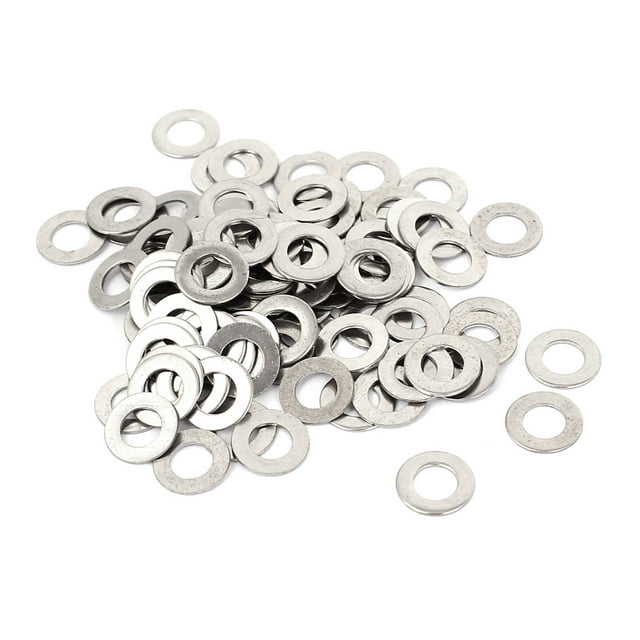 Unique Bargains 100 Pcs M5x10mmx0.5mm Rond en Acier Inoxydable pour Rondelle