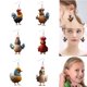 thumbnail image 1 of 6 uds. Pendientes para mujer con forma de gallo divertido, adorno creativo con personalidad a la moda, el mejor regalo, 1 of 5