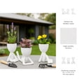 thumbnail image 6 of Ceramic Sitting Human Sculptural for Home Decor - Figurine Accents for Bathroom, Office Desk, and Living Room - Ornaments for Shelf Display and Cofee Table - Set of 3, 6", 6", 5", White, 6 of 14