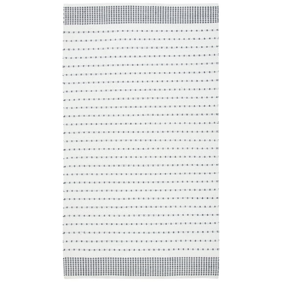 SAFAVIEH Montauk Nuala Abstract Dots Cotton Area Rug, Grey/Ivory, 4' x 6'