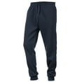 thumbnail image 2 of Men's Fleece Lined Jogger Draw String Sweat Pants Running Active Sports 2 Side Pockets (S, Navy), 2 of 3