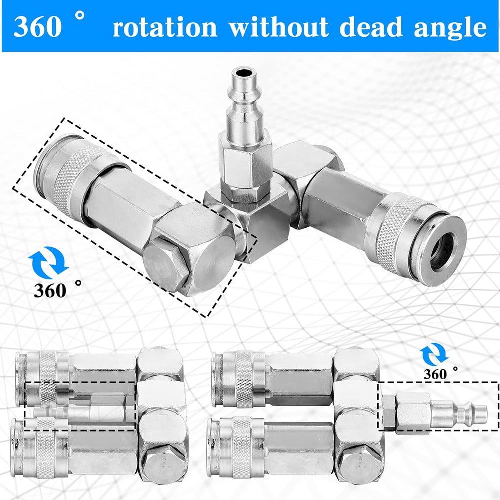 Easy And Quick Connection With Air Hose Connectors 2 Way Splitter Fittings Smile Home