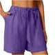 thumbnail image 2 of Karight Linen Shorts for Women High Waisted Lightweight Casual Summer Drawstring Short Pants Beach Vacation Outfit W Pockets, 2 of 7