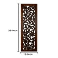 thumbnail image 7 of Benzara Mango Wood Wall Panel Hand Crafted with Leaves and Scroll Work Motif, Brown, 7 of 7