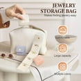 thumbnail image 3 of Mini Travel Jewelry Bag, Portable Foldable Mini Travel Jewelry Roll Bag with Buckle, Small Jewelry Box for Travel Essentials, Earrings, Rings, Necklaces (White*3), 3 of 6