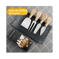 thumbnail image 2 of Juego De Cuchillos Para Queso De Acero Inoxidable, 4 Piezas marron claro, 2 of 5