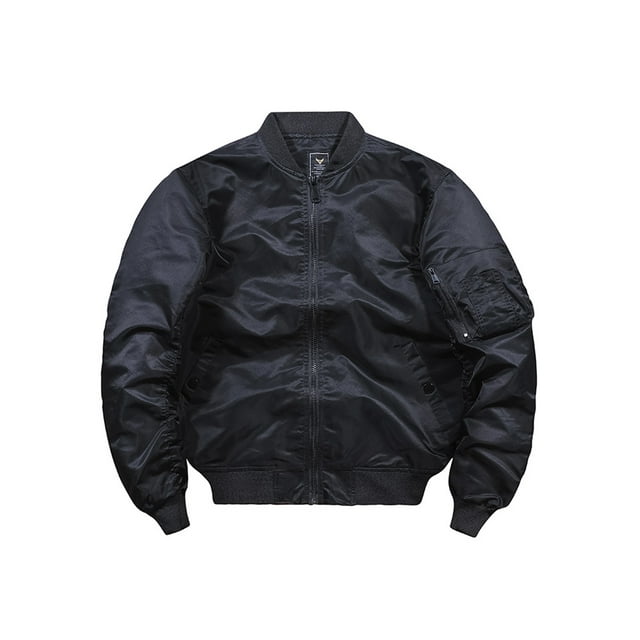 LUXUR Men Windproof Windbreaker Sportswear Outdoor Jacket Black S