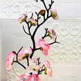 thumbnail image 2 of facefd Fake Plant Potted Arrangement Artificial Potted Flowers for Home Decorations Pink, 2 of 8