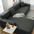 thumbnail image 4 of DYstyle Fitted Sectional Couch Covers Polyester Fabric Stretch Solid L-Shaped Sofa Covers Slipcover, 4 of 4