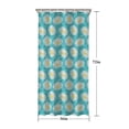 thumbnail image 5 of Turquoise Daisy Flower Yellow Centers Pattern Shower Curtain 36"x72" ,Bathroom Decorative Shower Curtains Set with 12 Hooks,Modern Waterproof Washable Shower Curtain, 5 of 6