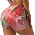 thumbnail image 2 of Kdxio Refreshing Watermelon Slices Print Workout Shorts for Women Seamless Soft Smooth Gym Yoga Scrunch Active Shorts, 2 of 5