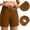 Brown, variant on Zynoxe Hiking Shorts Women Multi-Pockets Straight-Leg Outdoor Cargo Shorts Casual Solid Color Workout Athletic Shorts S