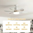 thumbnail image 3 of E27 LED 30W Ceiling Fan Light for Home Use with Remote Control Dimming Function Suitable for Living Room Study Bedroom, 3 of 6