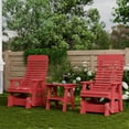 thumbnail image 2 of Wildridge Signature Single Glider, Cardinal Red - Outdoor Weather Resistant Recycled HDPE Glider for Porch, Patio, Deck, 2 of 4