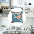 thumbnail image 5 of Acheng Decorative Throw Pillow Cushion Covers Blue Japan Birds Crane Heron Japanese Pattern Oriental Motifs Orange Animal Asian Autumn Bamboo Square Pillow Cases for Car Bedroom  24x24in, 5 of 7