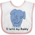 thumbnail image 3 of Inktastic I Love My Daddy Elephant Blue Boys Baby Bib, 3 of 4