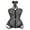 grey-2, variant on Gothic Strapless Neck Corset with 11 Steel Bones And Side Zipper, a Fitted Court Shapewear for Halloween Punk Style