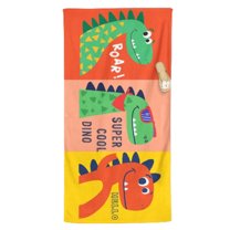 Beach Towel,Microfiber Beach Towel,Dinosaur Color Printed Quick Drying Beach Towel Bath Towel Wrap Towel Bath Towel Sand Proof,Absorbent Beach Blanket for Swimming,Sports,Gym 63x31.5 inch