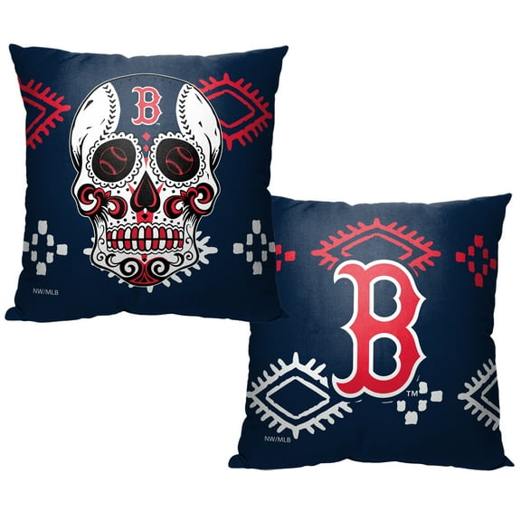The Northwest Group Boston Red Sox 16" x 16" Candy Skull Printed Throw Pillow
