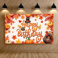 thumbnail image 2 of Festive Thanksgiving Banner Autumn Happy Birthday Decorative Fall Theme for Birthday Celebration Party Decor Photography, 2 of 2