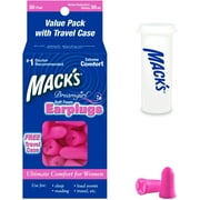 Mack's Dreamgirl Soft Foam Earplugs, 30 Pair, Pink - Small Ear Plugs for Sleeping, Snoring, Studying, Loud Events, Traveling & Concerts