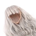 thumbnail image 3 of Long Curly Doll Wig Straight Bang Long Doll Hair DIY Smoothly Doll Replacement Wig for 7.3‑8.3in Head Circumference Doll Silver Gray, 3 of 4
