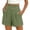 10# Green, variant on Womens Dress Shorts Casual 2026 Summer Elastic High Waist Button Shorts Pleated Beach Vacation Clothes (Black,S)