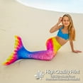 thumbnail image 5 of Fin Fun Limited Edition Mermaid Tail for Swimming for Girls and Kids with Monofin, 6, Pacific Prism, 5 of 5