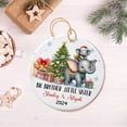 thumbnail image 3 of Personalized Sibling Ceramic Christmas Ornament 2025, Big Brother & Little Sister Elephant Ornament Gift, Big Brother & Little Sister Ornament, Custom Year & Names New Brother Ceramic Ornament Xmas, 3 of 6