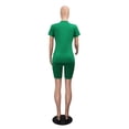 thumbnail image 4 of Kmbangi Women 2PCS Sports Set   +Slim Solid Color Top Short High Waist Pants Tracksuit Set, 4 of 6