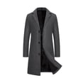 thumbnail image 1 of Innerwin Manteau Trench-Coat Homme à Col Cranté Manches Longues Décontracté Gris Foncé 2TG, 1 of 2