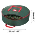thumbnail image 7 of Nmdmisc Christmas Wreath Storage Bag 24",Artificial Wreath Container,Garland Holiday Xmas Wreaths Holder,Sturdy Handles,Inner Straps,Card Slot Dual Zipper Strong Oxford (24 Inch, Green), 7 of 7