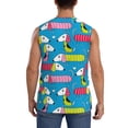 thumbnail image 4 of Fotbe Men's Color Dachshund Dog Print Men's Sleeveless Muscle Tank Tops Casual T-Shirts for Gym Workout Beach-3X-Large, 4 of 8