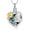 Blue-Gold, variant on Crystal Heart Cremation Jewelry Butterfly Urn Necklaces for Ashes for Women Men with Birthstone Cremation Ashes Necklace for Human / Pet