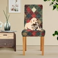thumbnail image 4 of Yayeee 4 Pack Dining Chair Covers Stretch Parson Chairs Slipcovers Seat Protector, Dark Tartan Pattern, 4 of 6
