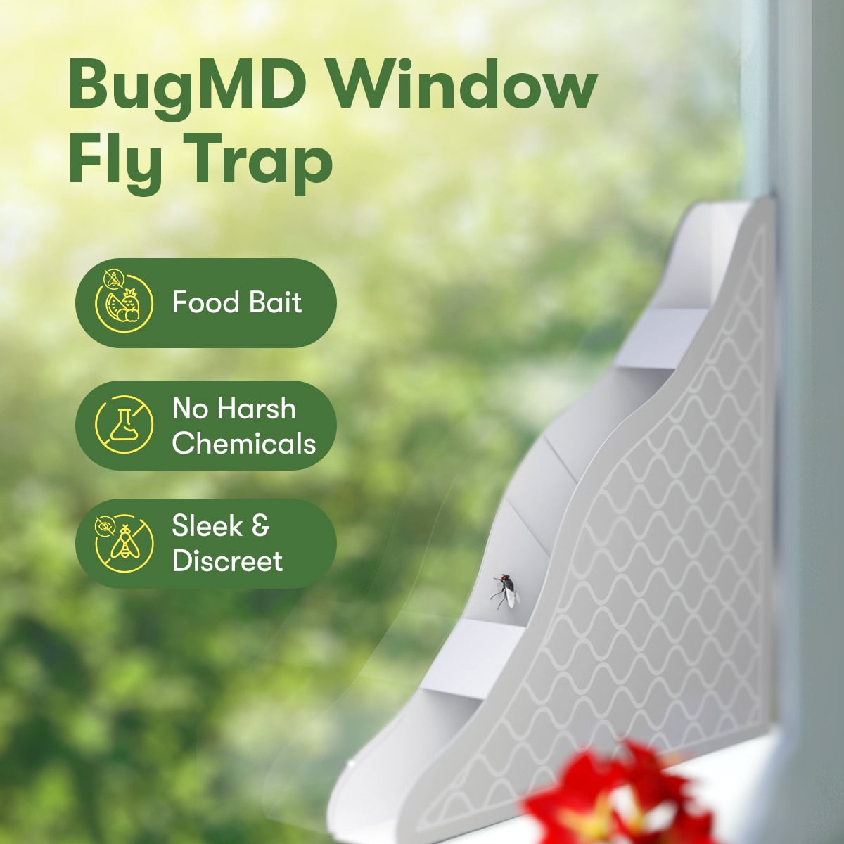 BugMD Barfly Window Replacement Traps (6 Pack) - Window Fly Paper, Fly Trap Indoor, Window Fly Strips, Window Fly Tape, Indoor Fly Trap for Home, Fly